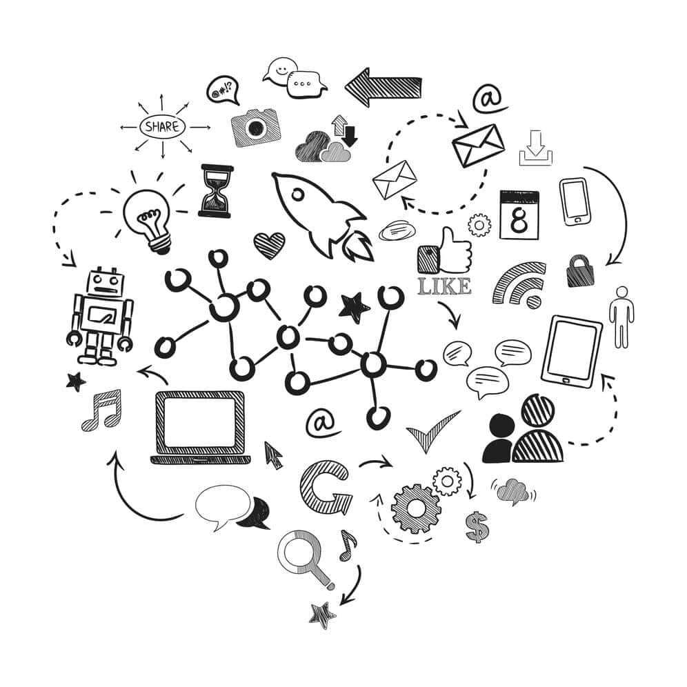 illustration social media concept