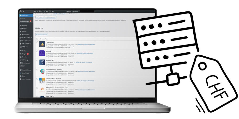 website hosting updates wordpress
